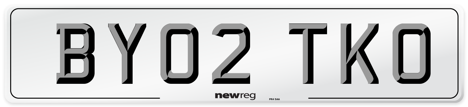 BY02 TKO Number Plate from New Reg